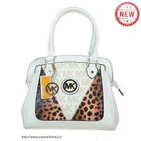 michael kors logo signature leopard groot wit bakken Belgium Online gf8uw158